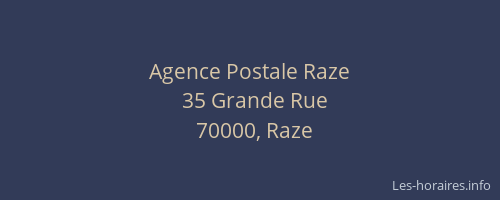 Agence Postale Raze
