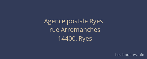 Agence postale Ryes