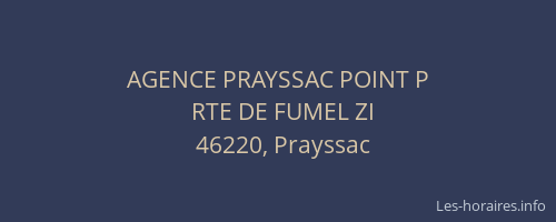 AGENCE PRAYSSAC POINT P