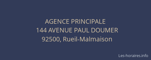 AGENCE PRINCIPALE