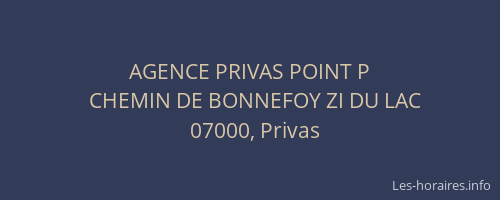 AGENCE PRIVAS POINT P