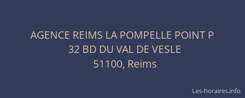 AGENCE REIMS LA POMPELLE POINT P