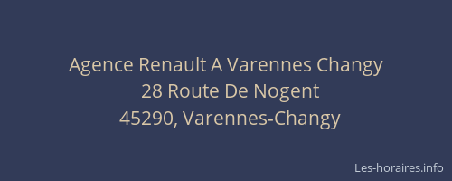 Agence Renault A Varennes Changy