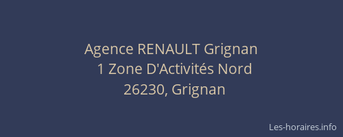 Agence RENAULT Grignan