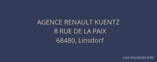 AGENCE RENAULT KUENTZ