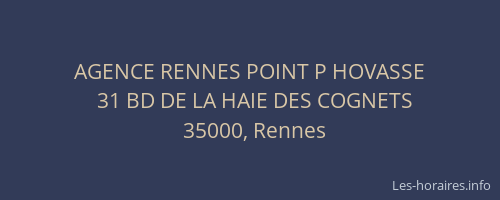 AGENCE RENNES POINT P HOVASSE