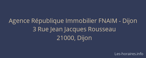 Agence République Immobilier FNAIM - Dijon