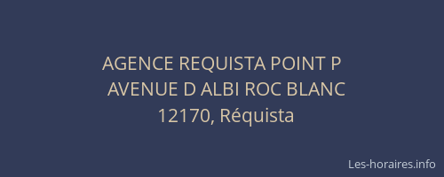AGENCE REQUISTA POINT P