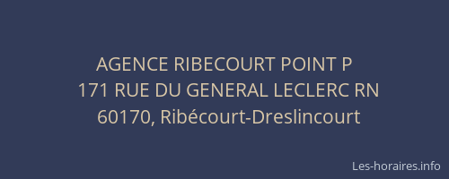 AGENCE RIBECOURT POINT P