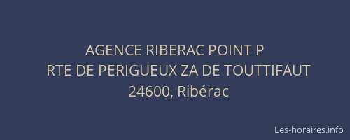AGENCE RIBERAC POINT P