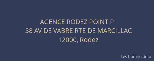 AGENCE RODEZ POINT P