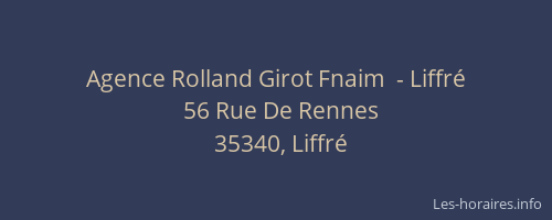 Agence Rolland Girot Fnaim  - Liffré
