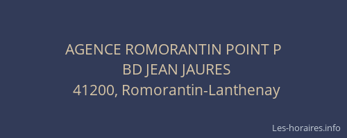 AGENCE ROMORANTIN POINT P