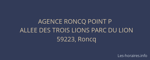 AGENCE RONCQ POINT P