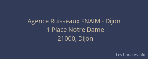 Agence Ruisseaux FNAIM - Dijon