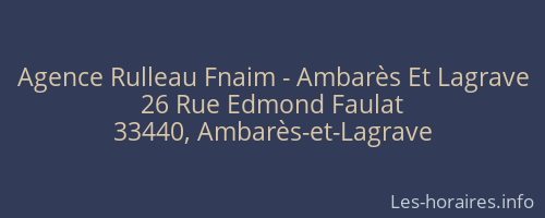Agence Rulleau Fnaim - Ambarès Et Lagrave