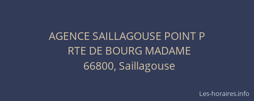 AGENCE SAILLAGOUSE POINT P