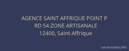 AGENCE SAINT AFFRIQUE POINT P
