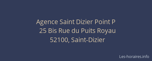 Agence Saint Dizier Point P