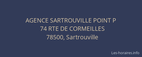 AGENCE SARTROUVILLE POINT P
