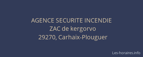 AGENCE SECURITE INCENDIE