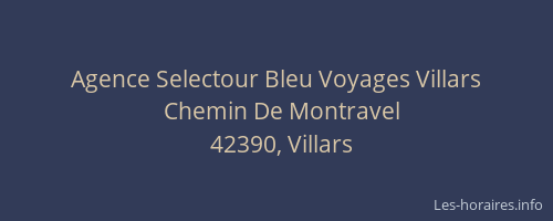 Agence Selectour Bleu Voyages Villars