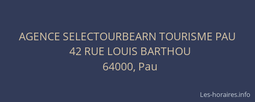 AGENCE SELECTOURBEARN TOURISME PAU