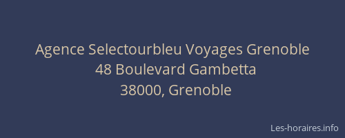 Agence Selectourbleu Voyages Grenoble