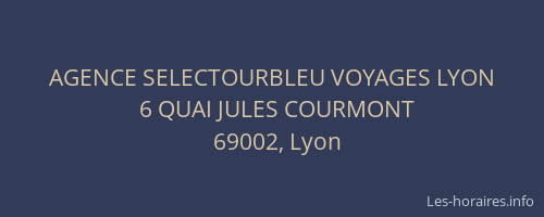 AGENCE SELECTOURBLEU VOYAGES LYON