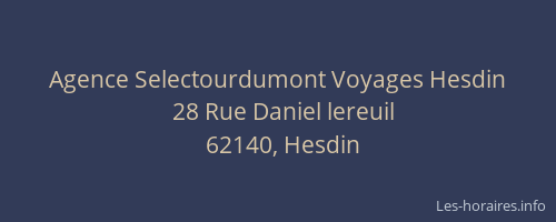 Agence Selectourdumont Voyages Hesdin