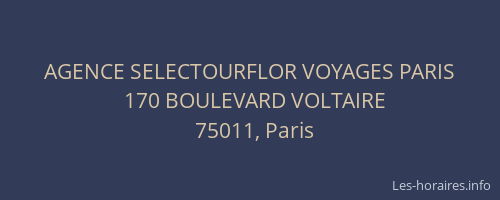 AGENCE SELECTOURFLOR VOYAGES PARIS
