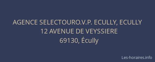 AGENCE SELECTOURO.V.P. ECULLY, ECULLY