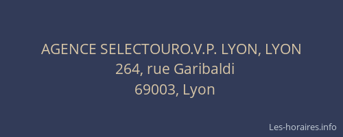 AGENCE SELECTOURO.V.P. LYON, LYON