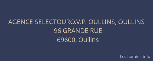 AGENCE SELECTOURO.V.P. OULLINS, OULLINS