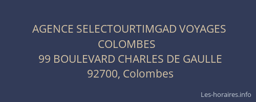 AGENCE SELECTOURTIMGAD VOYAGES COLOMBES