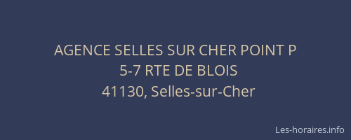 AGENCE SELLES SUR CHER POINT P