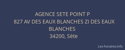 AGENCE SETE POINT P