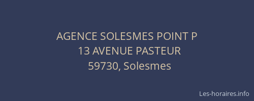 AGENCE SOLESMES POINT P