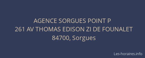 AGENCE SORGUES POINT P