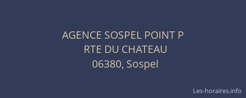 AGENCE SOSPEL POINT P