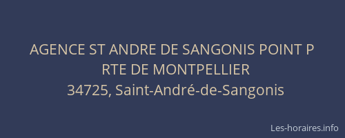 AGENCE ST ANDRE DE SANGONIS POINT P