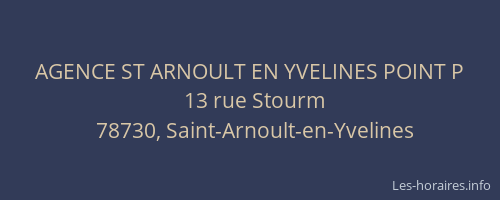 AGENCE ST ARNOULT EN YVELINES POINT P