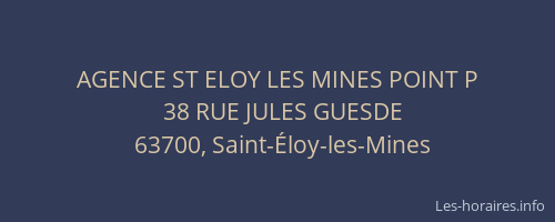 AGENCE ST ELOY LES MINES POINT P