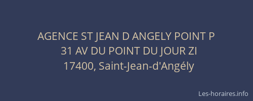 AGENCE ST JEAN D ANGELY POINT P