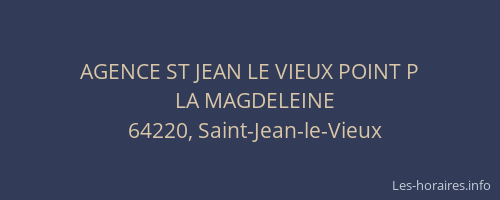 AGENCE ST JEAN LE VIEUX POINT P