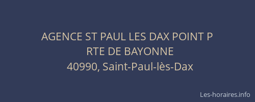 AGENCE ST PAUL LES DAX POINT P