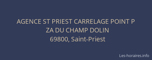 AGENCE ST PRIEST CARRELAGE POINT P