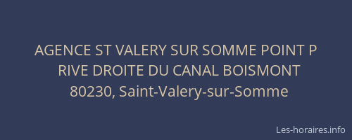 AGENCE ST VALERY SUR SOMME POINT P
