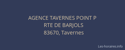 AGENCE TAVERNES POINT P