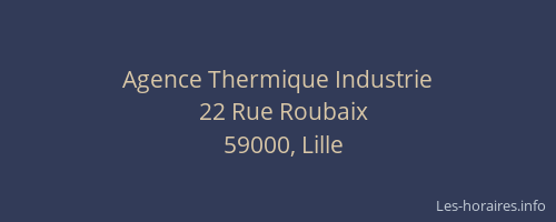 Agence Thermique Industrie